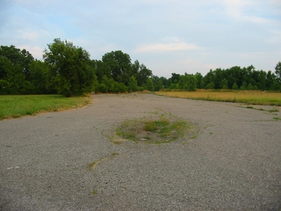 Jolly Roger Drive-In Theatre - Driveway Now - Photo From Water Winter Wonderland (newer photo)